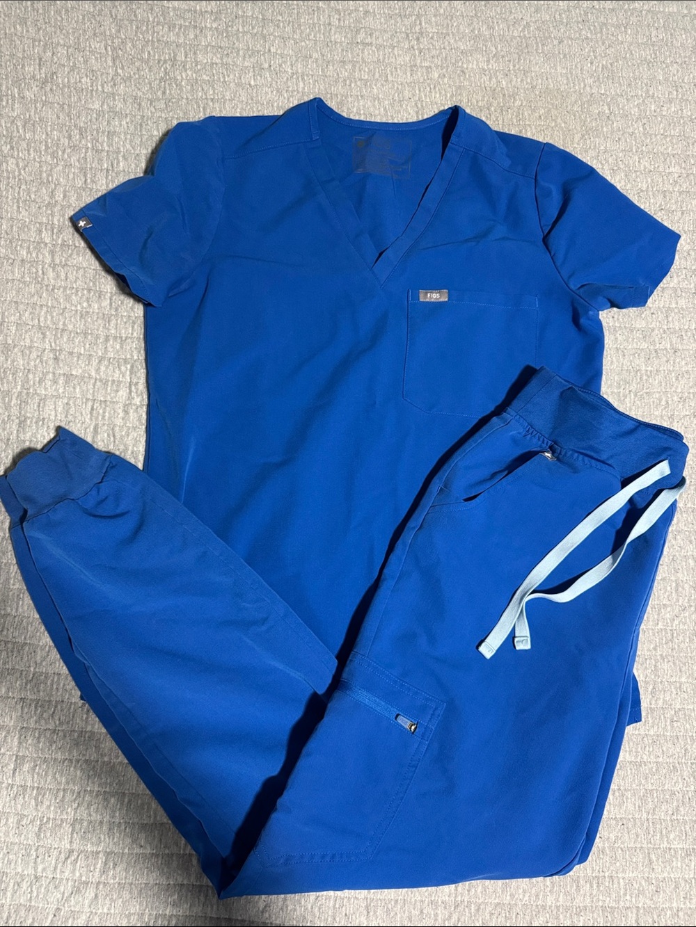 Royal Blue women’s FIGS Medical Scrub Set